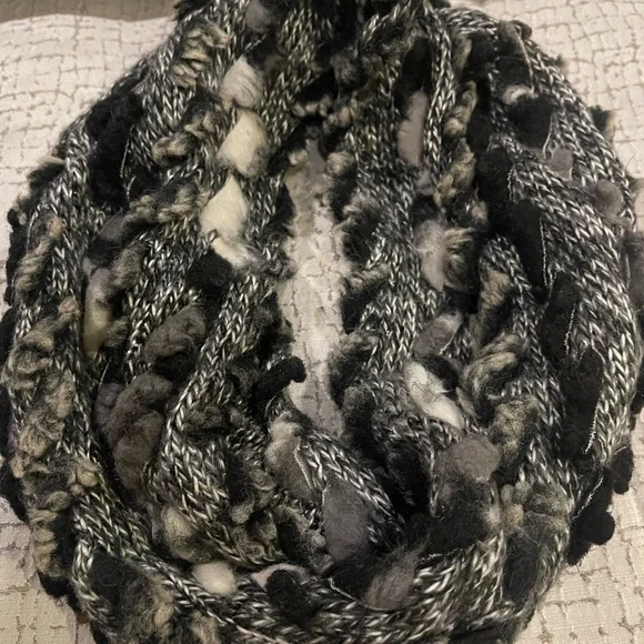 Nordstrom Infinity Scarf with faux fur by Collection Eighteen. - Picture 2 of 7